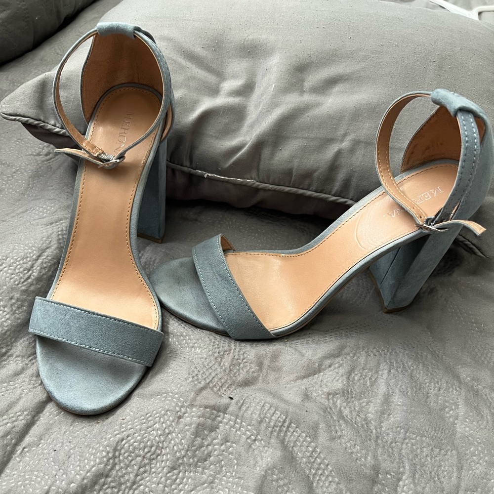 Merona Light Blue Block Heel